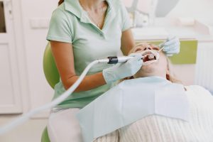 an ongoing dental procedure